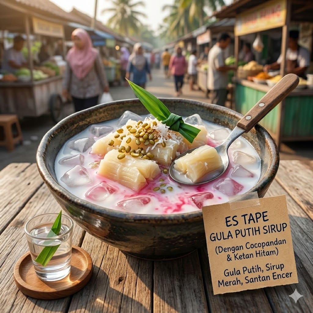 Es Tape Gula Putih Sirup